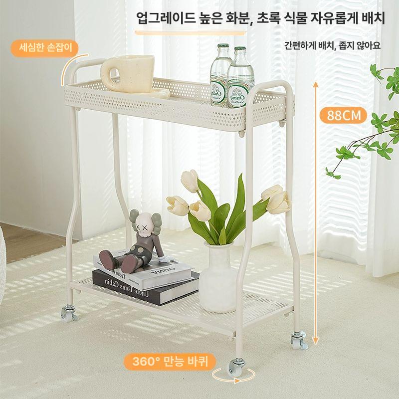 미니 화분장식장 선반 이동식 정리대 거실 거치대 - 상세 이미지 4