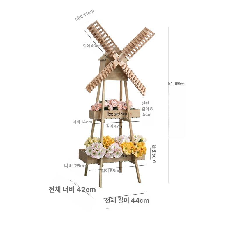 빈티지 화분랙 엔틱 선반 거치대 베란다 정원 화분대 식물 진열대 다층 계단식 - 상세 이미지 5