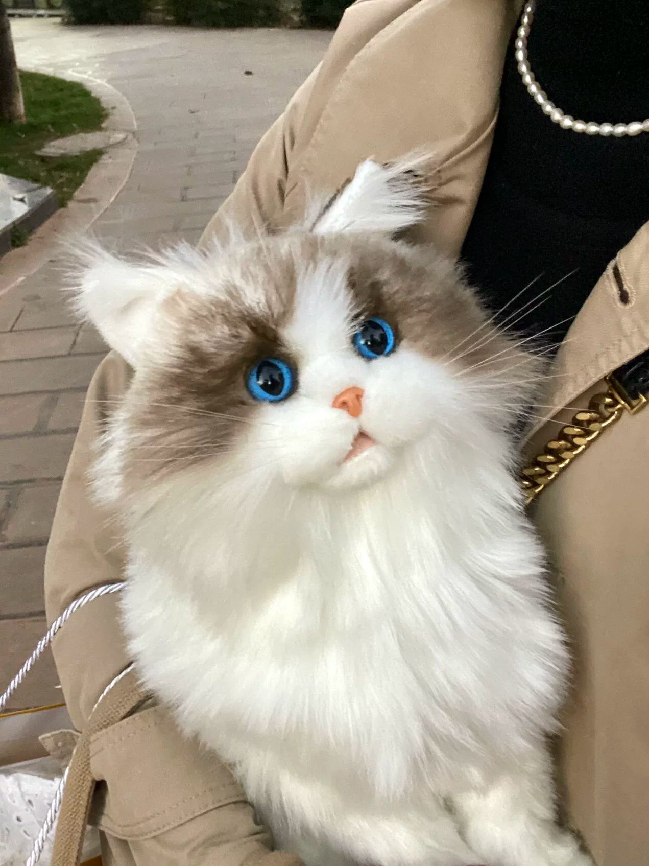 부드러운 인형 장난감 움직이는 애착 로봇고양이 고양이로봇 촉감 정서 전기 - 상세 이미지 3