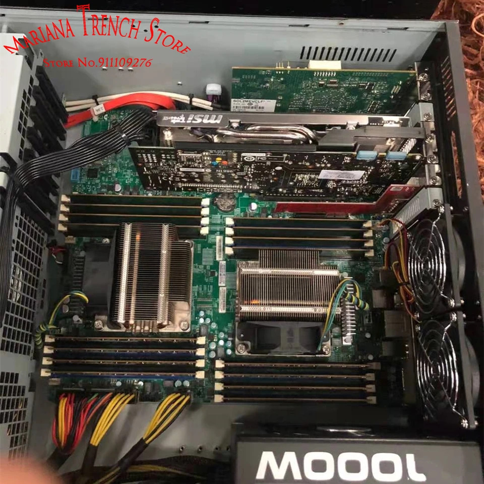 슈퍼마이크로 마더보드 듀얼 LGA2011 x9dae E5-2600 V1 V2 패밀리 ECC DDR3 양방향 지포스 SLI 지원