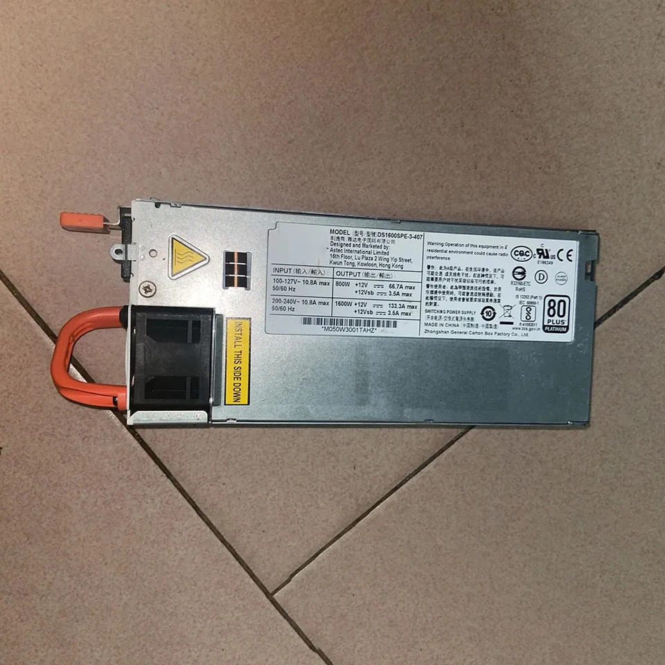 Astec DS1600SPE-3 전원공급장치 EC 네트워크 기계 전원 1600W DS1600SPE-3-407
