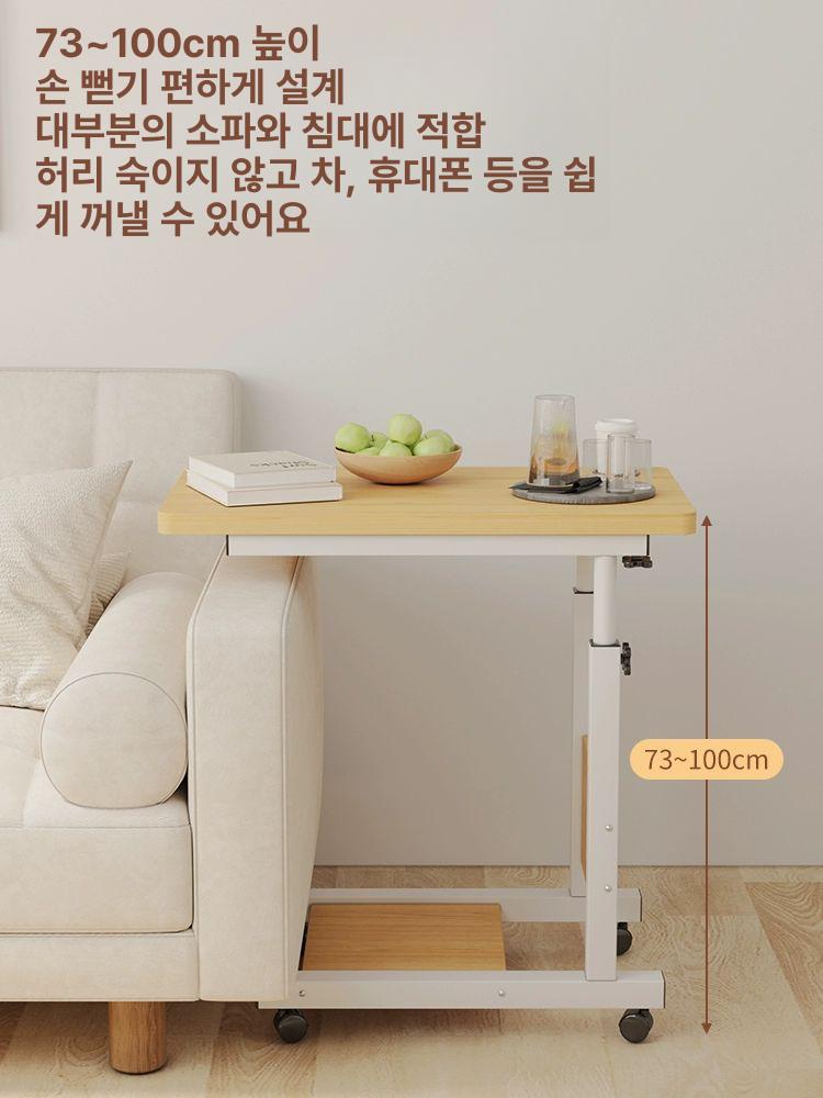 받침대형 틈새협탁 수납장 우디 탁자 서랍 모던 인테리어 선반 협탁테이블 - 상세 이미지 4