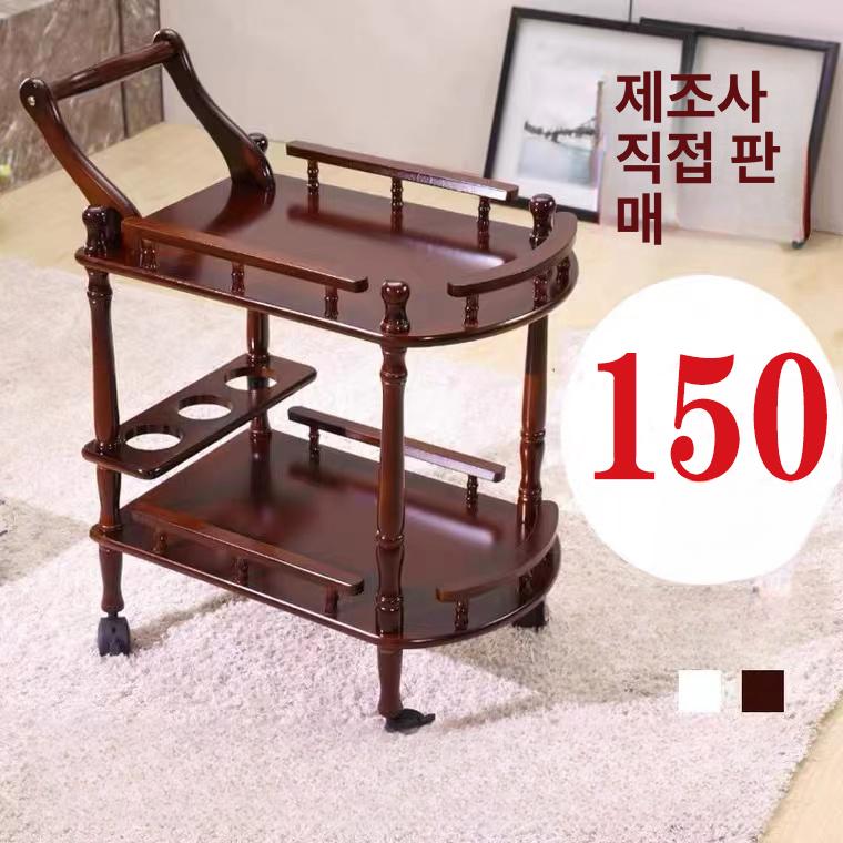 빈티지 레스토랑 원목카트 서빙 엔틱 이동식카트 와인카트 원목색 카페 서랍 - 상세 이미지 3