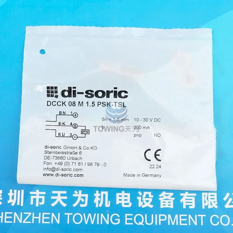 오리지널 독일 Dysoric 유도 스위치 DCCK08M1.5PSK-TSL