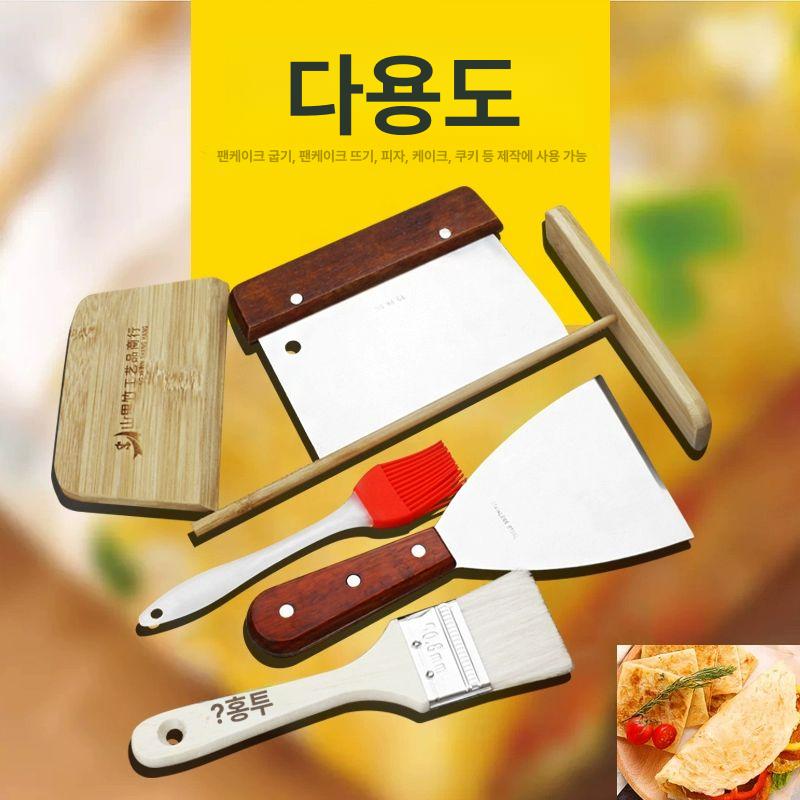 크레페 도구 대나무 막대기 색상 펼치기 주방 요리 베이킹밀대 스크래퍼 반죽 - 상세 이미지 5