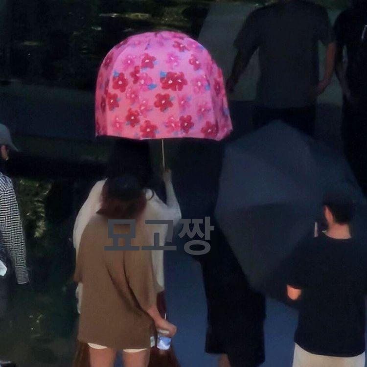 자외선차단 우산 핑크색 햇빛 겸용 우양산 여성용 야외 장마 방풍 파라솔 오토매틱 - 상세 이미지 5