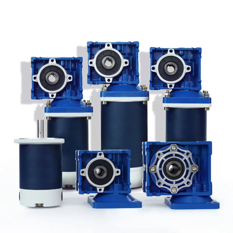 저속 고토크 DC 브러시드 웜 감속 모터 12v 24v 300w RV40 기어박스 홀 포함