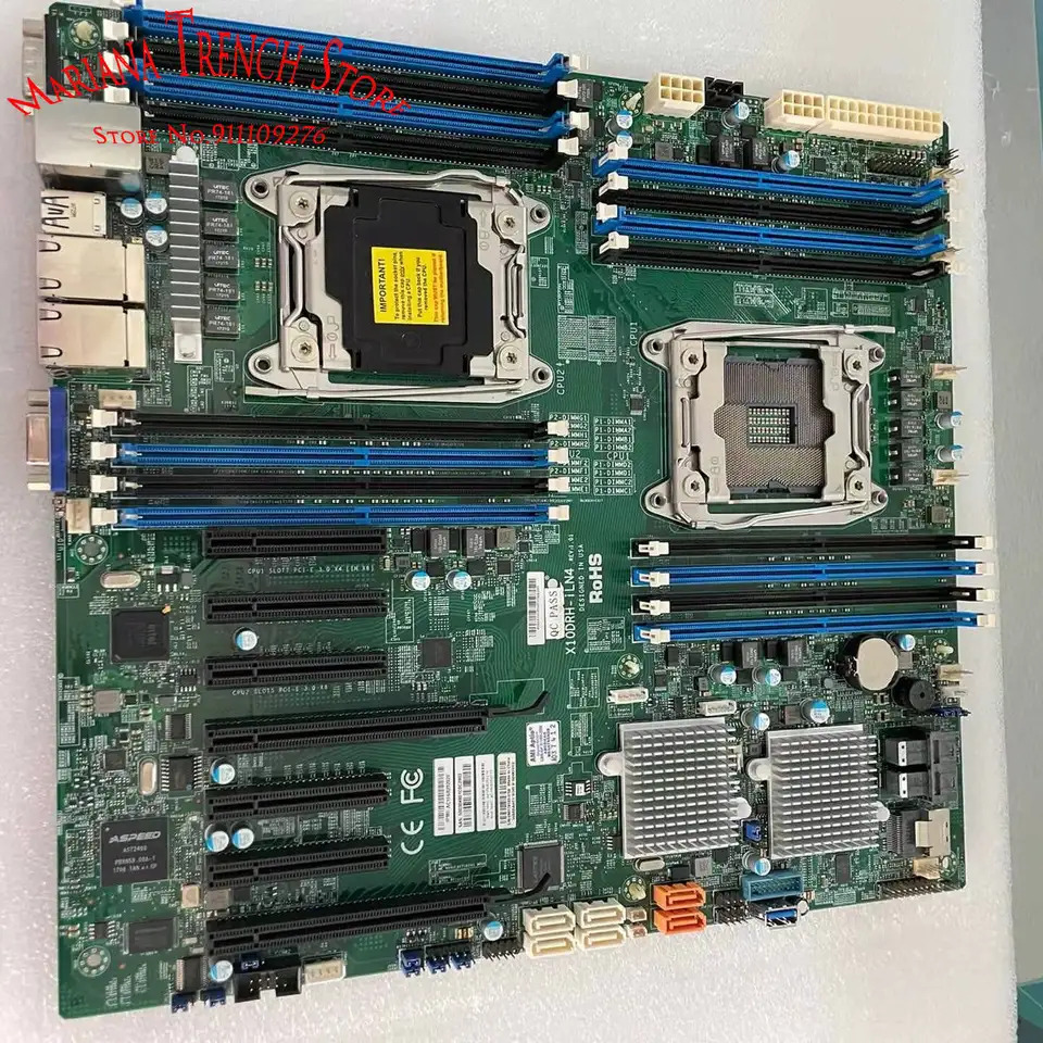 슈퍼마이크로 마더보드X10DRH-iLN4 LGA2011 E5-2600 v4 v3 군 DDR4 IPMI 2.0