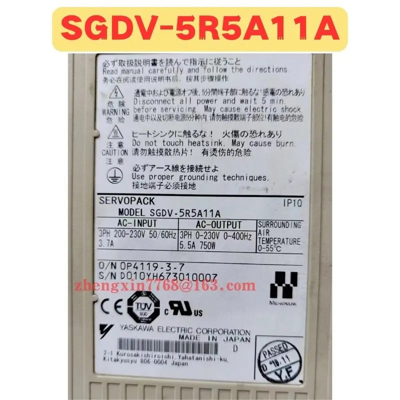 리퍼 서보 드라이브 SGDV-5R5A11A 정상 기능 완료 SGDV 5R5A11A