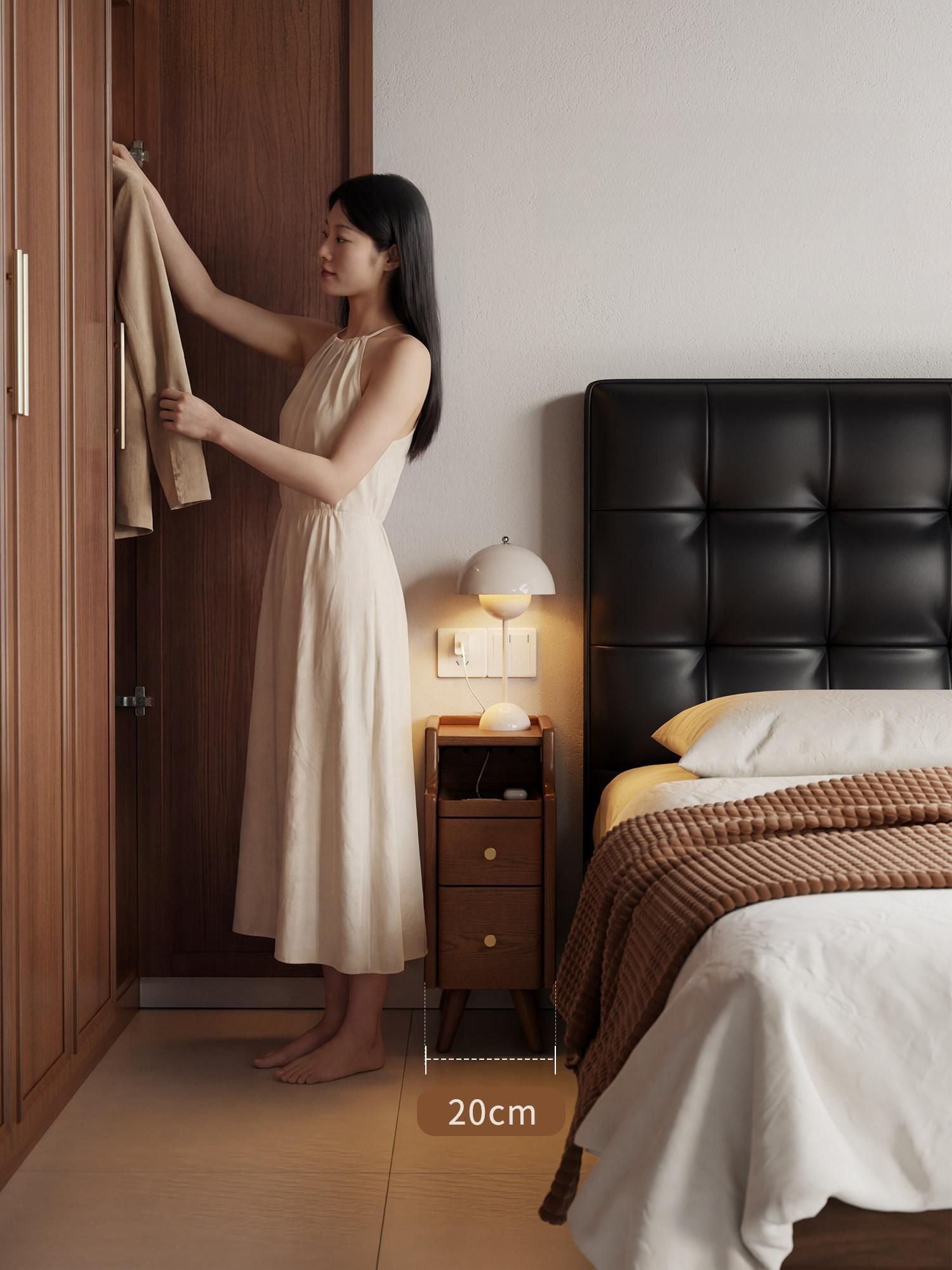 다용도 모던협탁 침대옆 심플 안방 빈티지 북유럽 사이드서랍장 침실수납장 캐비닛 - 상세 이미지 2