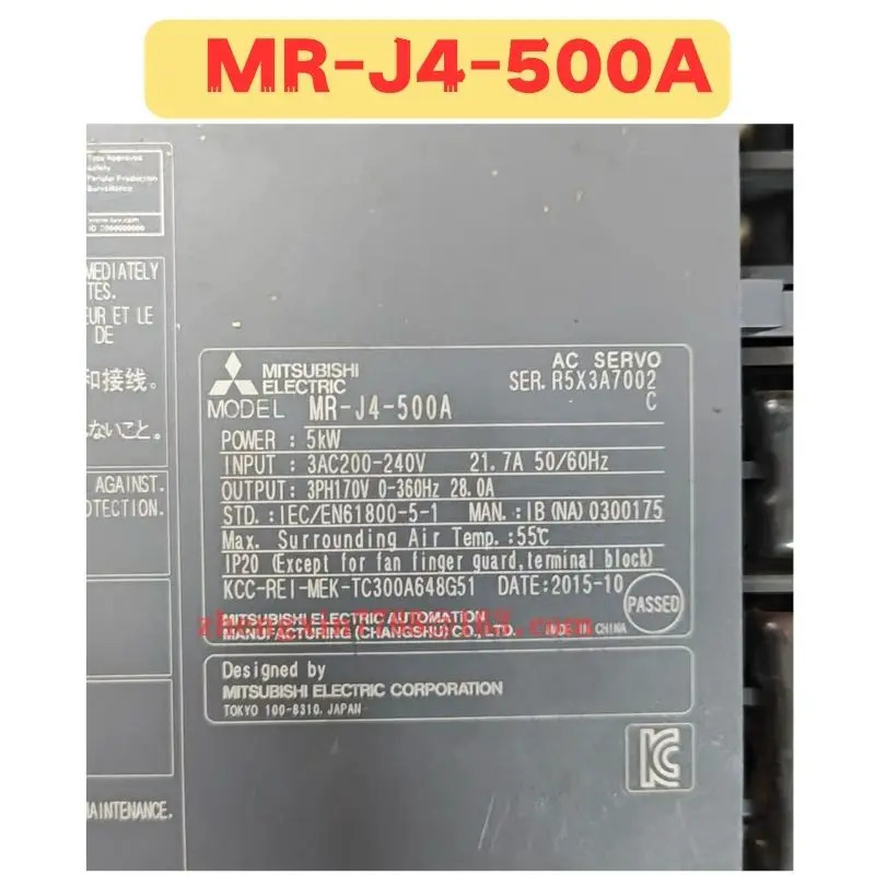 리퍼 서보 드라이브 MR-J4-500A MR J4 500A 정상 기능 완료