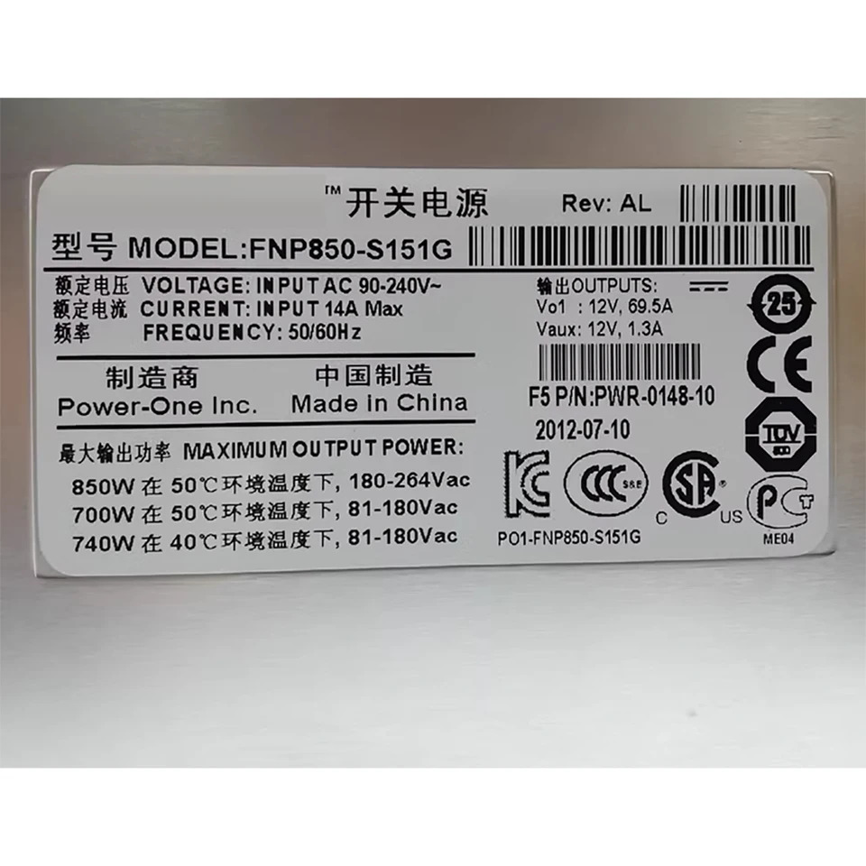FNP850-S151G 파워 원 F5 8950 6900 전원공급장치 PWR-0148-10