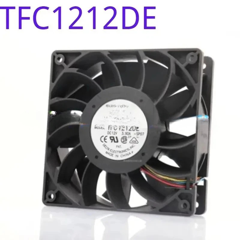 tuya호환 신 델타 TFC1212DE 12038 12V 3.90A 12CM 초 에어량 듀얼 볼 강력 팬 알렉사 구글 어시스턴트