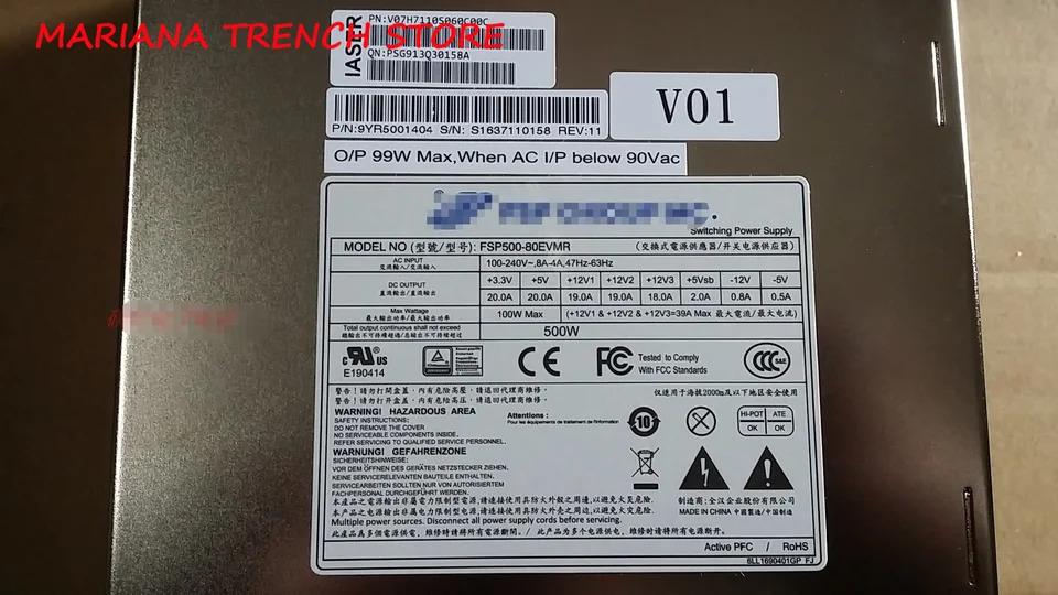 FSP500-80EVMR 스위칭 전원공급장치 FSP 산업 수준