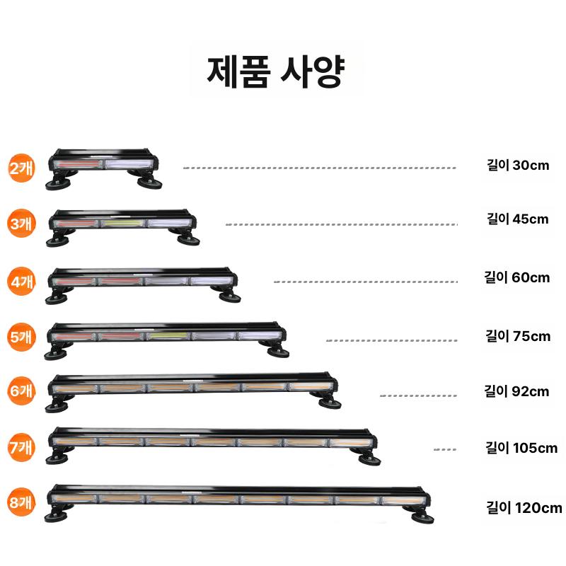 차량용 램프 LED 경고등 조명 자석 안전 사이키 비상등 차량경광등 플래시 고휘도 - 상세 이미지 3