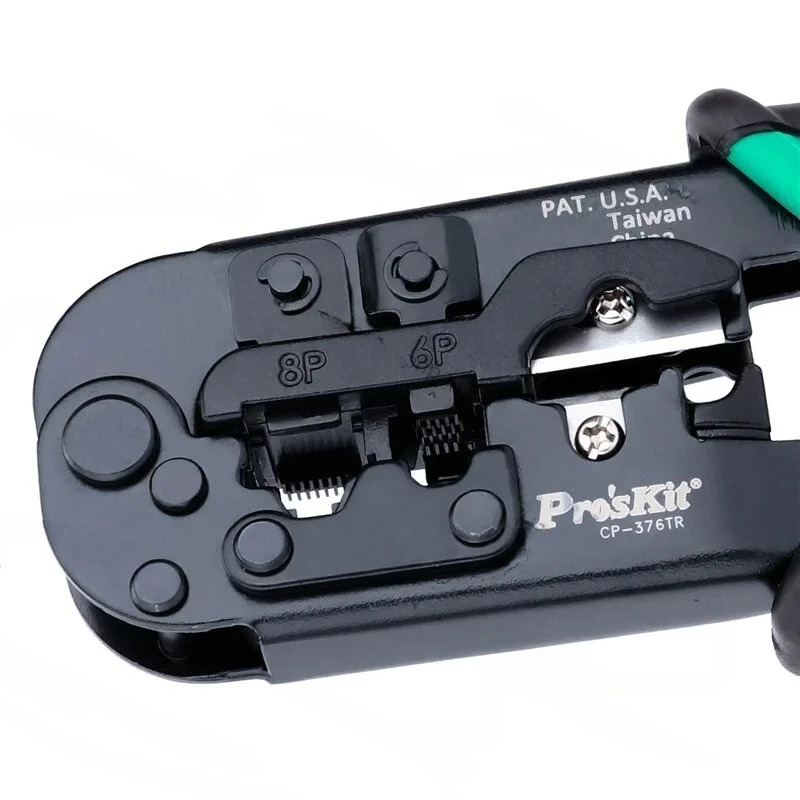 ProsKit CP-376TR 4P/6P/8P 통신 압착 도구 190mm 플라스틱 강철 케이블