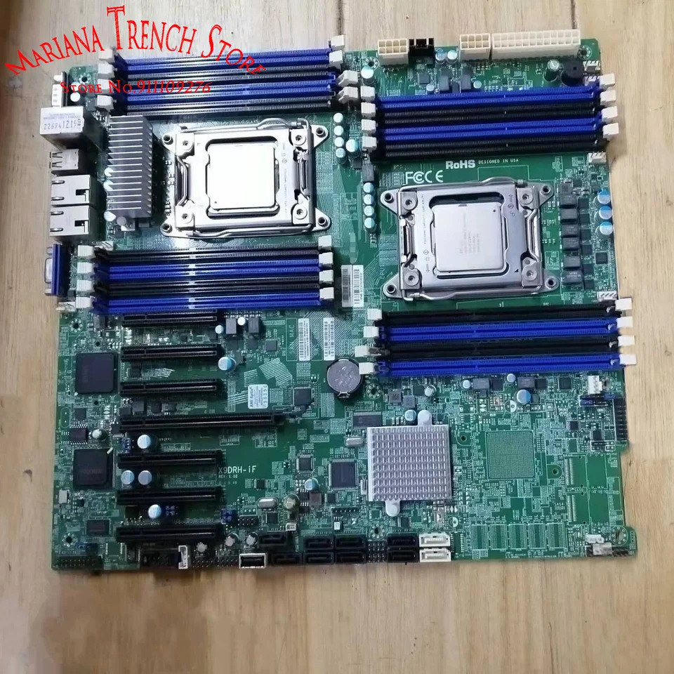 슈퍼마이크로 마더보드X9DRH-iF LGA2011 제온 E5-2600 V1/V2 패밀리 ECC DDR3 1 PCI-E 3.0x16 6 3.0x8