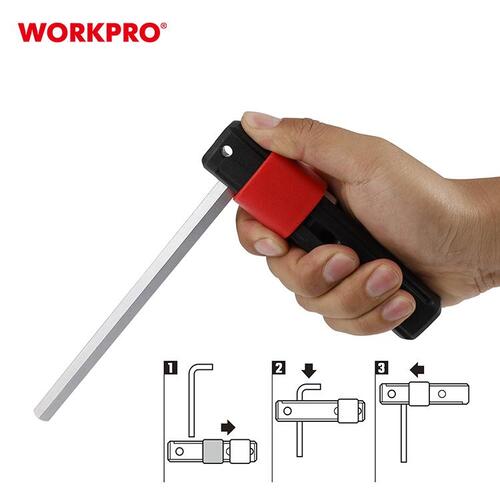 워크프로 T핸들 엑스트라 롱 육각렌찌 세트 WP222027 2~10mm 렌치 - 상세 이미지 5