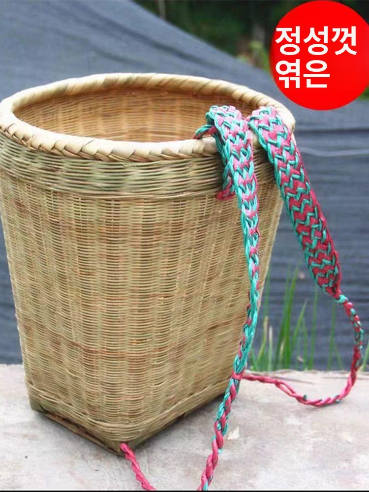 채집용 바구니 등짐 배낭 장보기 소쿠리 나물채취가방 버섯 지게 농가 등산 담기 - 상세 이미지 5