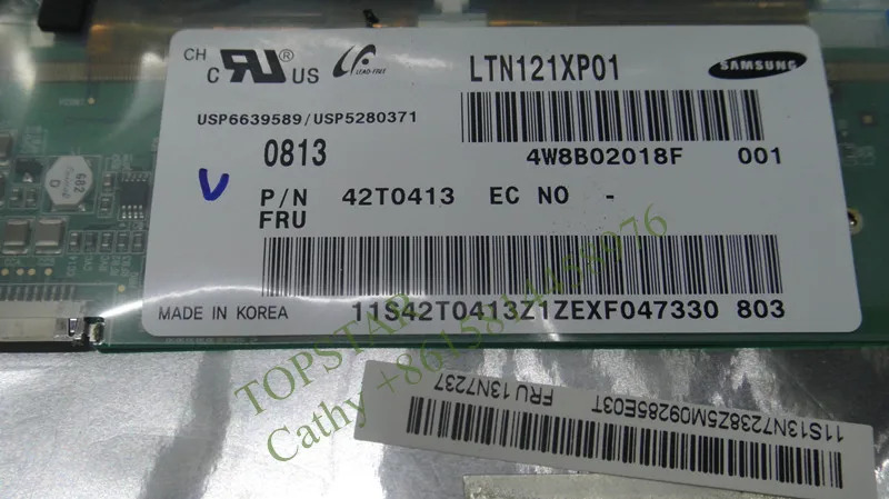 12.1 인치 LTN121XP01 001 LTN121XP01-001 LCD 디스플레이 TFT 패널 1024 RGB x 768 XGA 스크린 PVA LVDS 1ch 6 비트 195