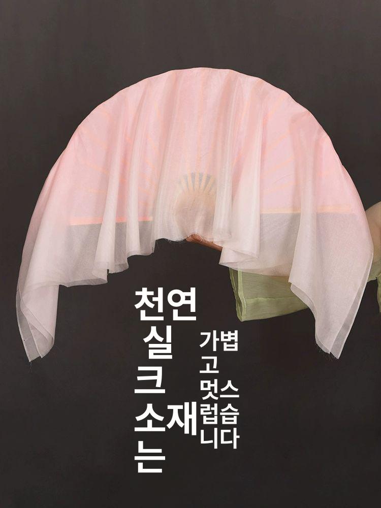 발표회 너슬부채 공연 무대 전통무용 파스텔톤 클래식 팬 뼈 컬러 춤사위 단체 인조 - 상세 이미지 4