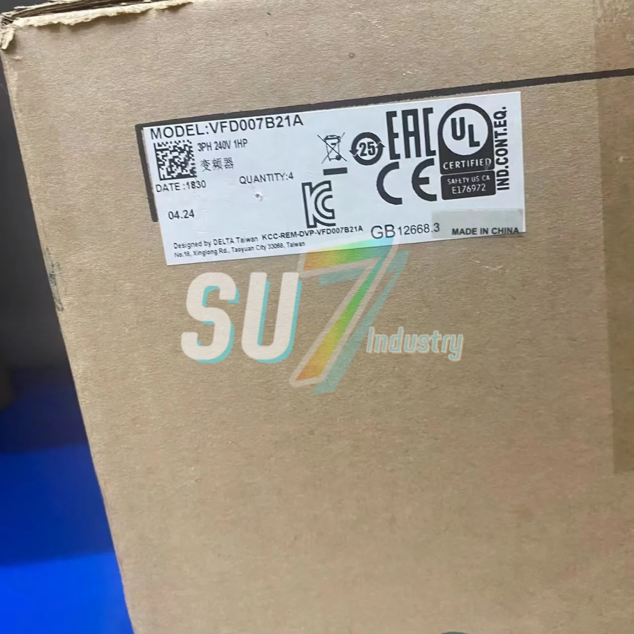 주파수 인버터 VFD004M21A VFD007B21A 원본