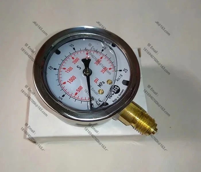 오일 압력 유압 게이지 6M 0-25MPA/3500PSI 내충격성 기계식 2개 탭