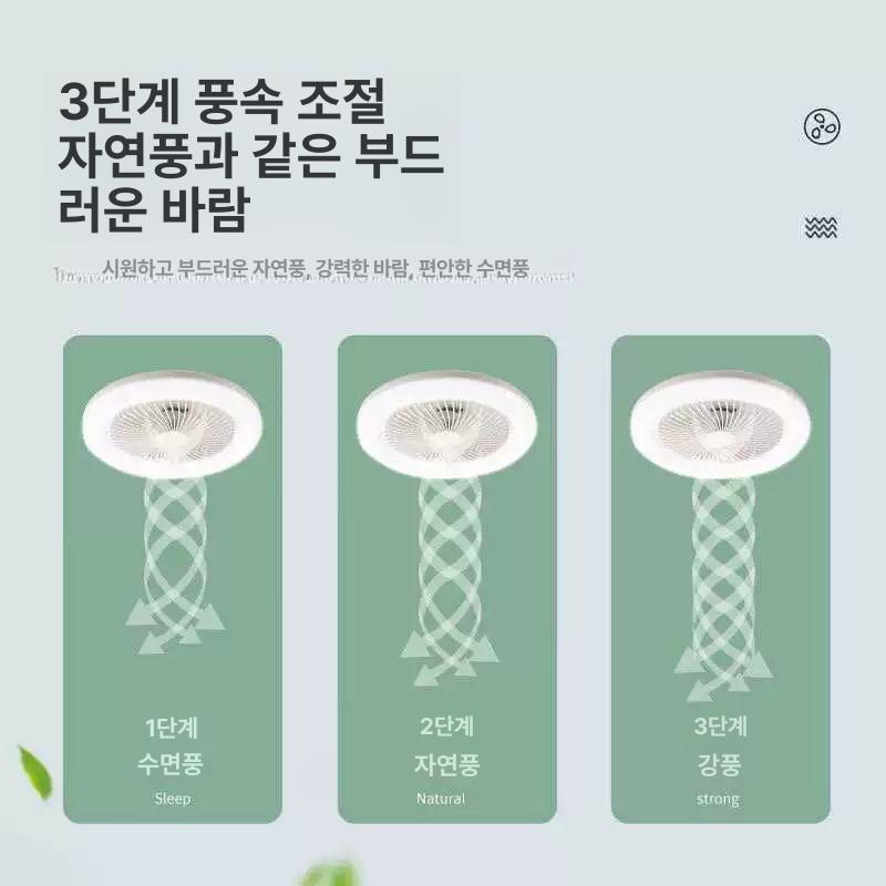 설치 천장선풍기 실링팬조명 실링펜조명 윙리스 천장형선풍기 - 상세 이미지 3