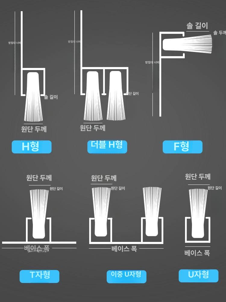 솔 산업용브러쉬 브러시 원형 세척 브리슬 공업용 틈새 도어 줄 청소브러쉬 - 상세 이미지 5