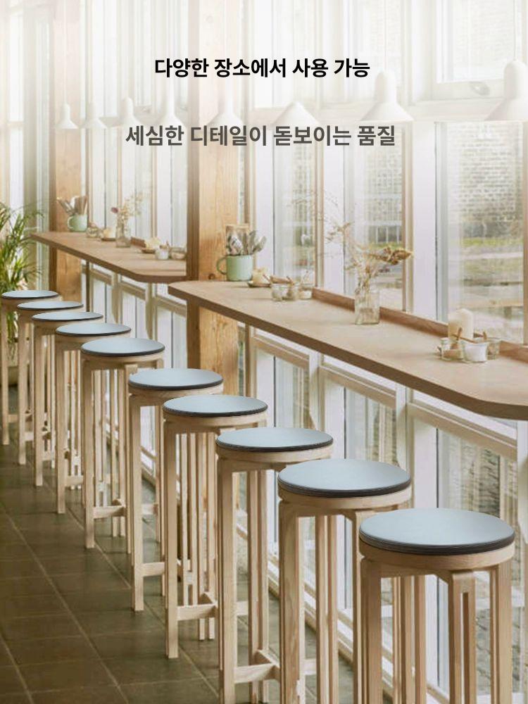 원형 메모리폼방석 그레이 푹신한 카페 의자방석 챠콜 극세사 쿠션방석 좌식 직장인 - 상세 이미지 3