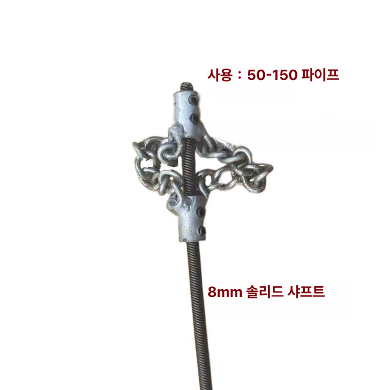 이중 회전 솔리드 샤프트 배관 하수구 유분 기름때 제거 도구 막힘 부품 와이어 - 상세 이미지 4