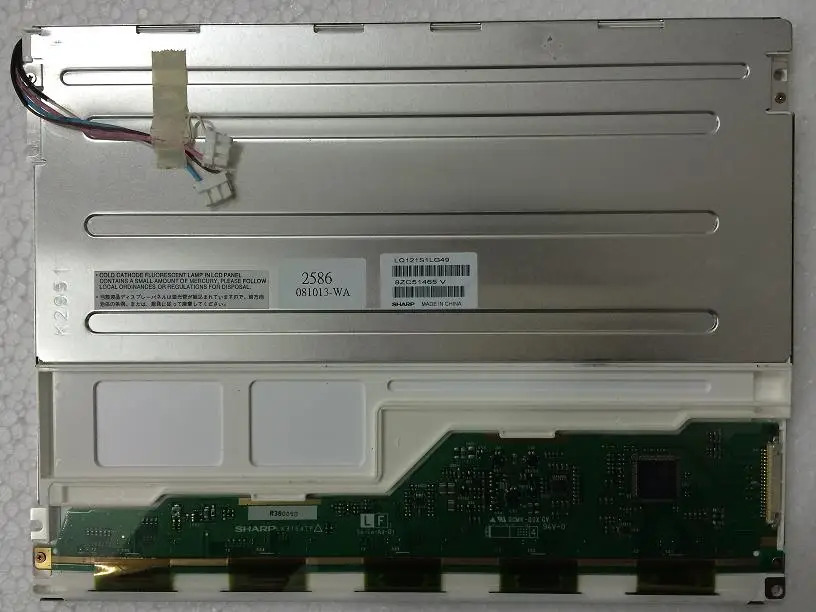A 등급 LQ121S1LG49 12.1 인치 산업리케이션 LCD 화면 패널