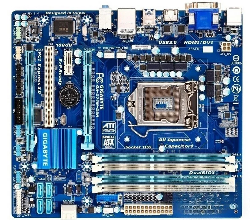 Gigabyte호환GA-Z77M-D3H 1155 핀 Z77 통합 소형 보드USB3.0 SATA3 포함