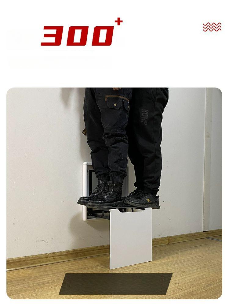 벽걸이 접이식의자 신발의자 공간활용 수납 틈새 간이 가구 절약형 원룸 벽고정 복도 - 상세 이미지 3