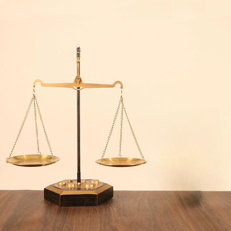 레트로 양팔저울 소품 선물 빈티지 장식품 인테리어 엔틱 변호사저울 스케일 장식용 - 상세 이미지 4