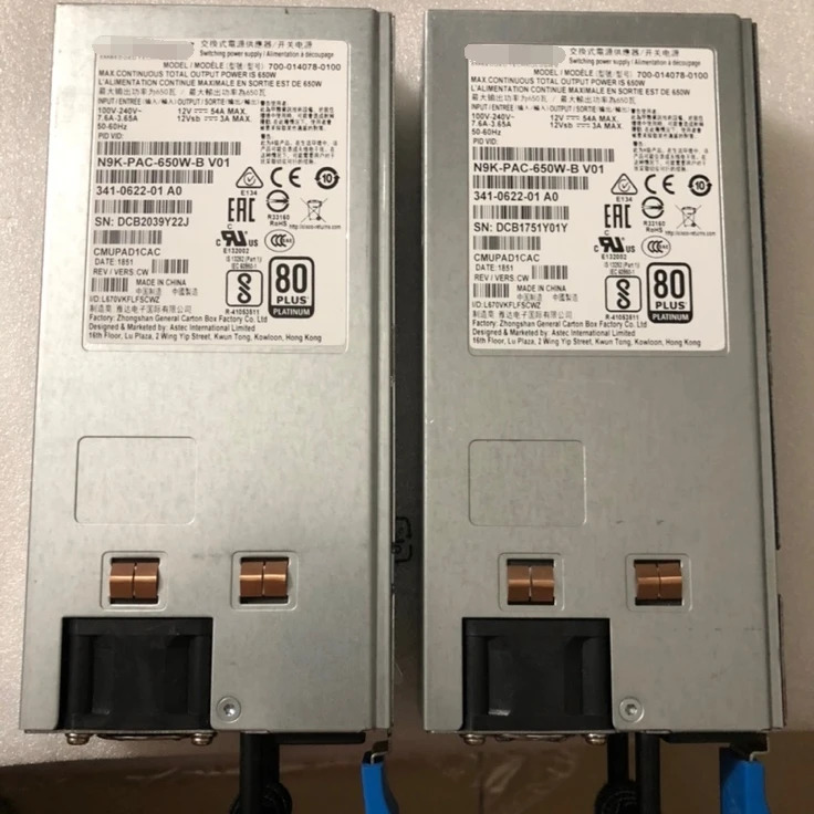 시스코 넥서스 9000 DPS-650AB-4 A PS-2651-2SA-LF N9K-PAC-650W-B 341-0623-01 700-014078-0100