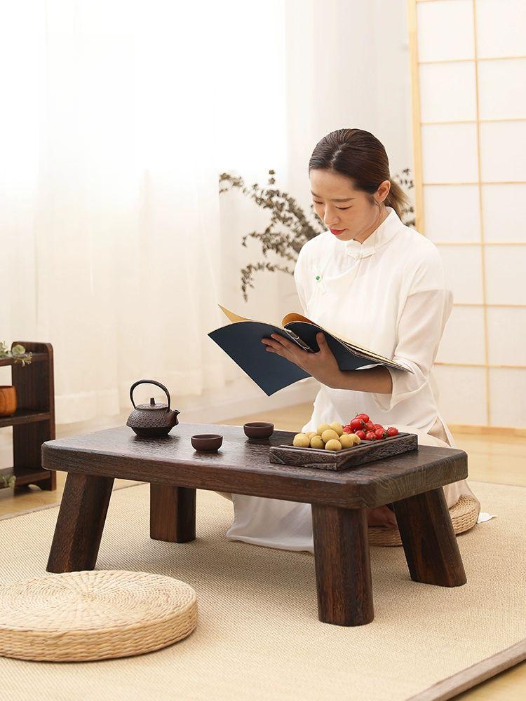 원목 찻상 낮은 좌식테이블 거실티테이블 북유럽 좌탁 좌식티테이블 - 상세 이미지 4