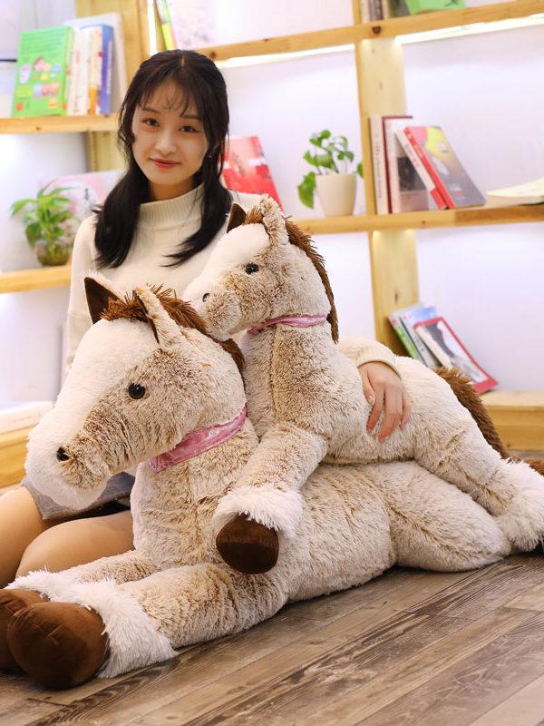 봉제 말 인형 베개 귀여운 대형인형 쿠션 선물용 다양한 사이즈 - 상세 이미지 4