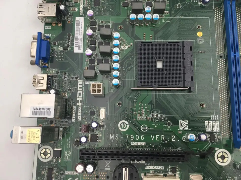 hp호환 P 550 ENVY 750 데스크탑 마더보드MS-7906 VER2.6 FM2B 808920-001