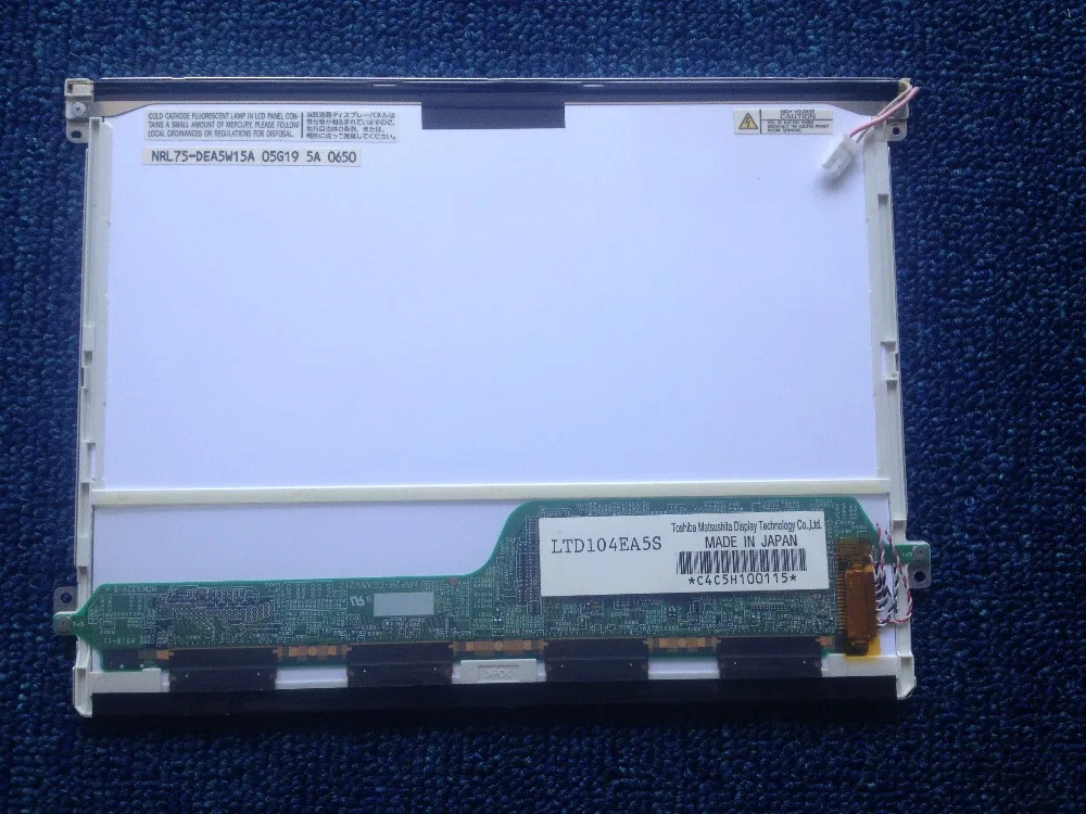 오리지널 A 등급 LCD 디스플레이 작동 조건 LTD104EA5S 10.4 인치