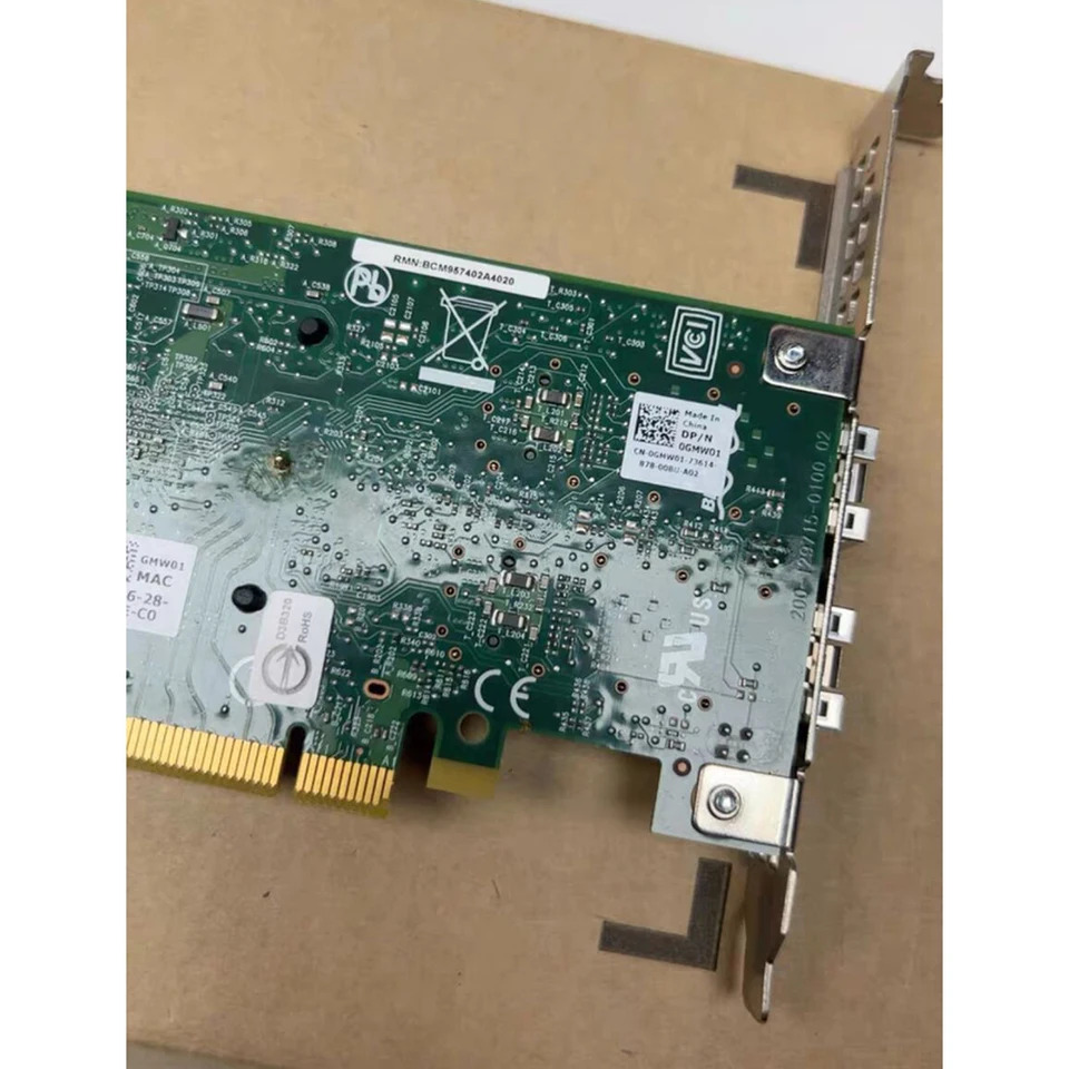 Broadcom BCM57412 듀얼 포트기가비트 네트워크 카드 GM호환W01 YR0VV BCM957412A