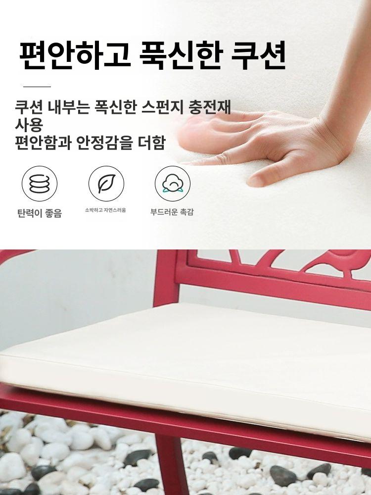 카페 등받이 야외벤치의자 체어 펜션 테라스 쉼터 광장 방부목 대기실 실외 좌석 - 상세 이미지 5