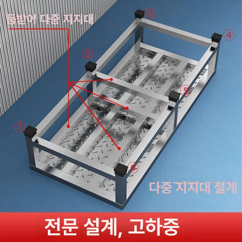 스텐 받침대 디딤대 이동식 높이 스테인레스 사이즈 다용도 미끄럼 안전 - 상세 이미지 4