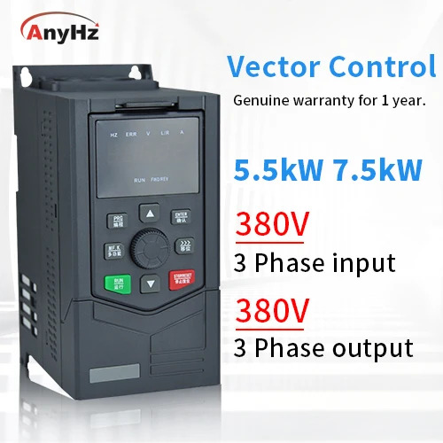 공장 고성능 AC 가변 주파수 드라이브 5hp호환 VFD 3상 8A 380V 4KW 모터 풍력 발전기주파수 인버터