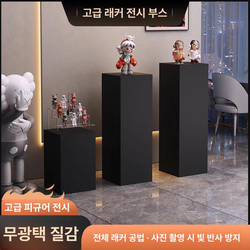 사각 전시대 스탠드 거치대 디스플레이 매대 목재 쇼케이스 선반 샘플 촬영용 랙 타일 - 상세 이미지 2