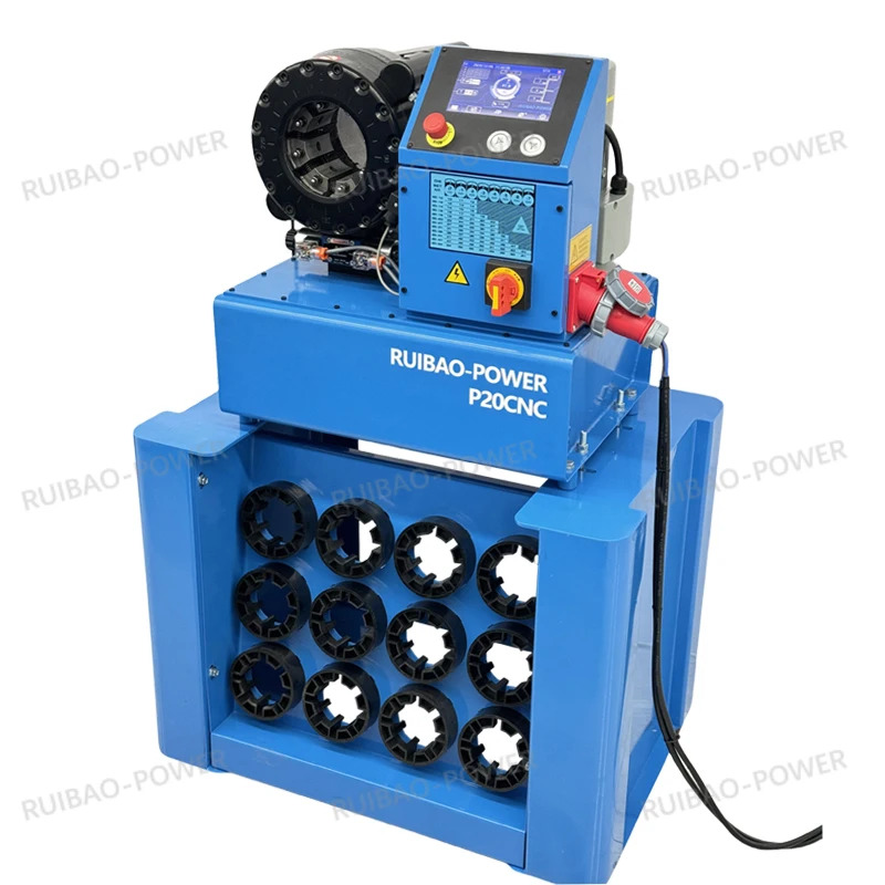 RUIBAO 가공 솔레노이드 밸브 Eaton 스위치 대만 모터 P20CNC 호스 압착 기계