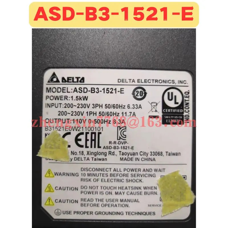 리퍼 서보 드라이브 ASD-B3-1521-E ASD B3 1521 E 정상 기능 완료