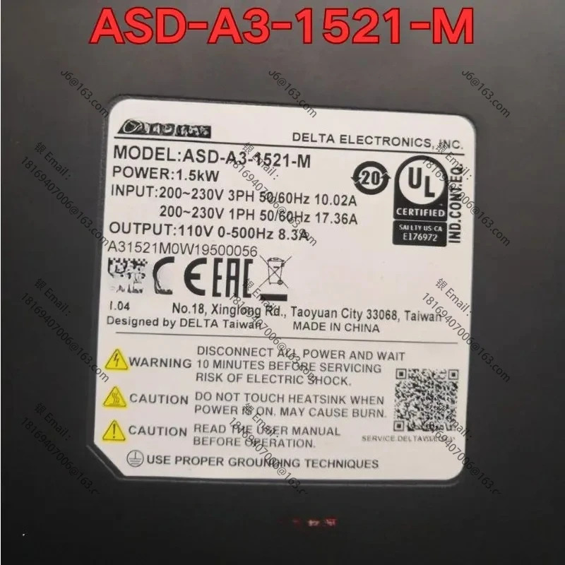 리퍼 ASD-A3-1521-M 서보 드라이브 기능 리퍼는 정상