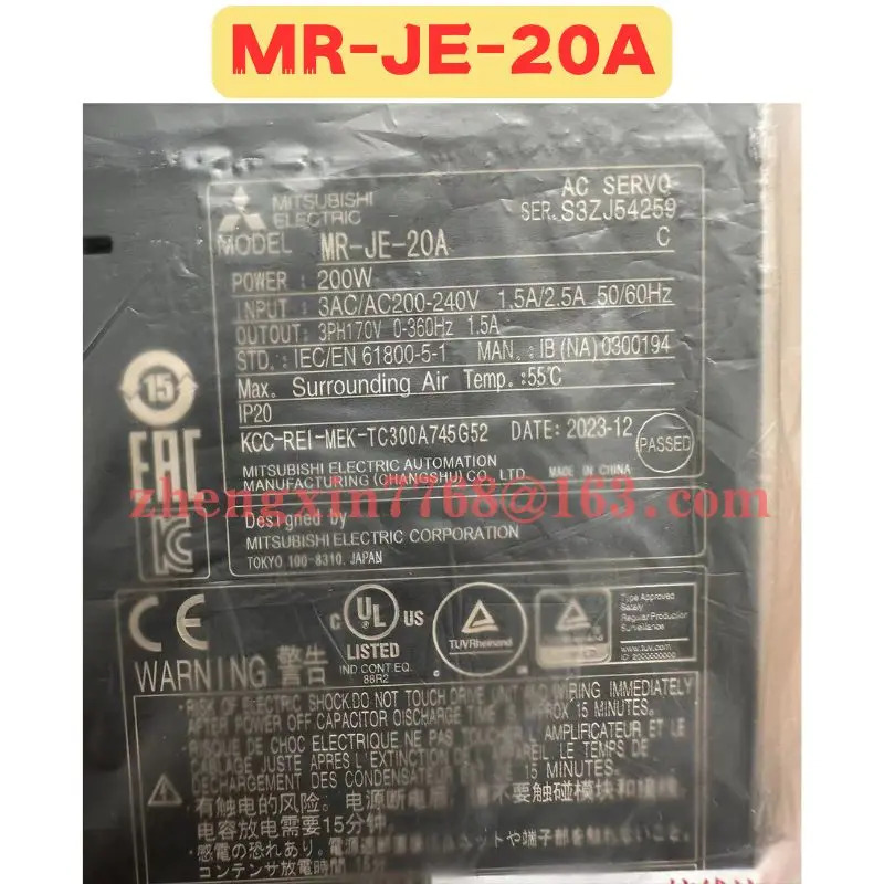 오리지널 MR-JE-20A MR JE 20A 서보 드라이브 신