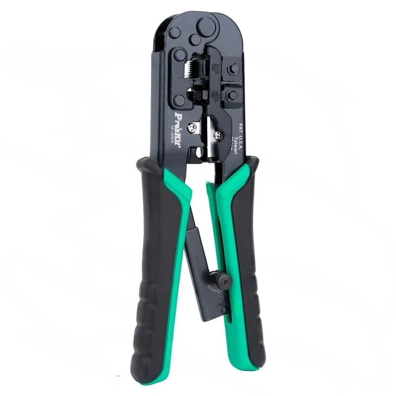 ProsKit CP-376TR 4P/6P/8P 통신 압착 도구 190mm 플라스틱 강철 케이블